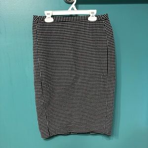 Gingham pencil skirt